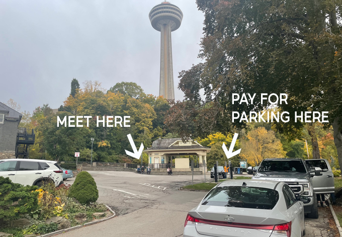 Queen Victoria place parking for Niagara Falls tours